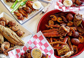Sea food top view